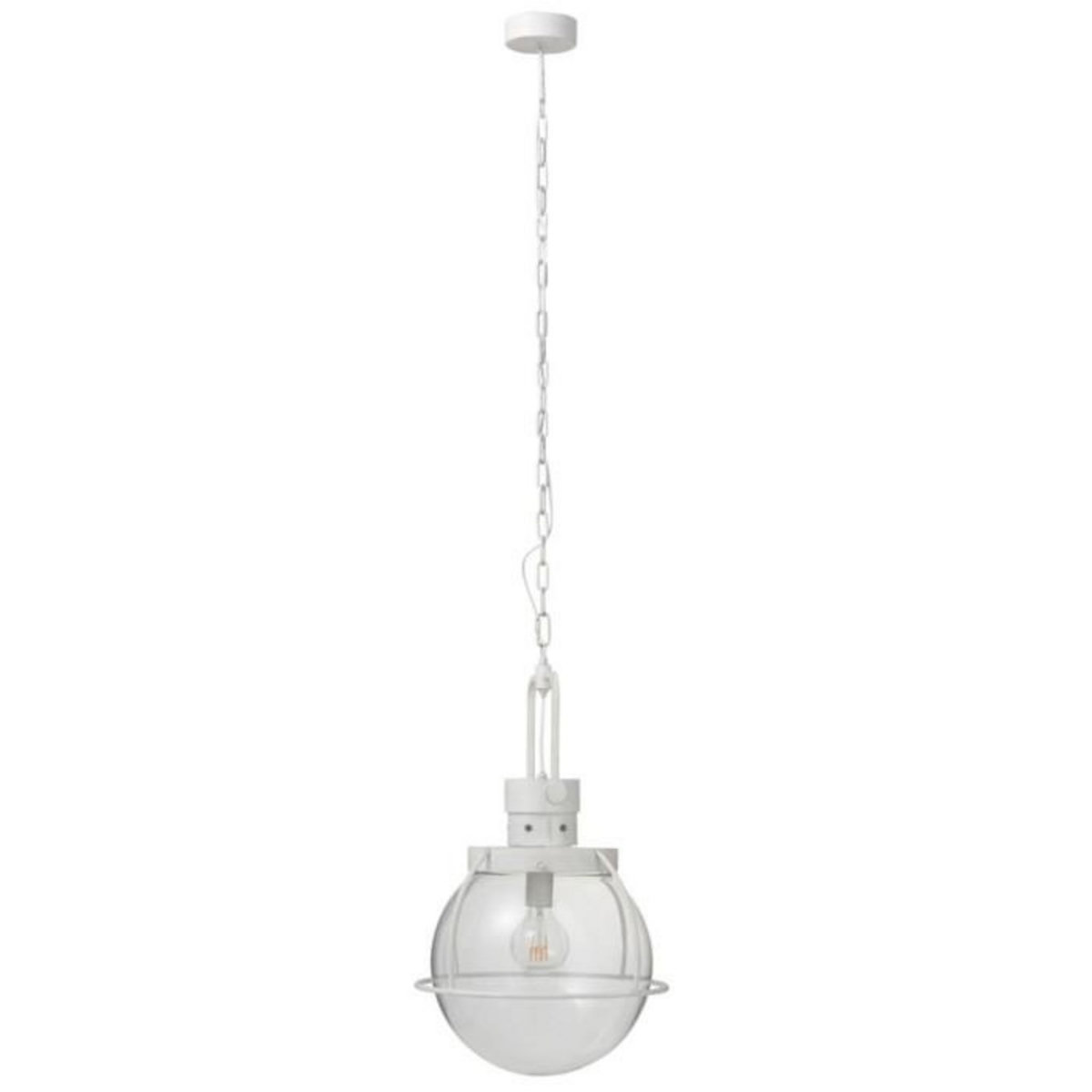 Paris Prix Lampe Suspension Boule  Iore  40cm Blanc
