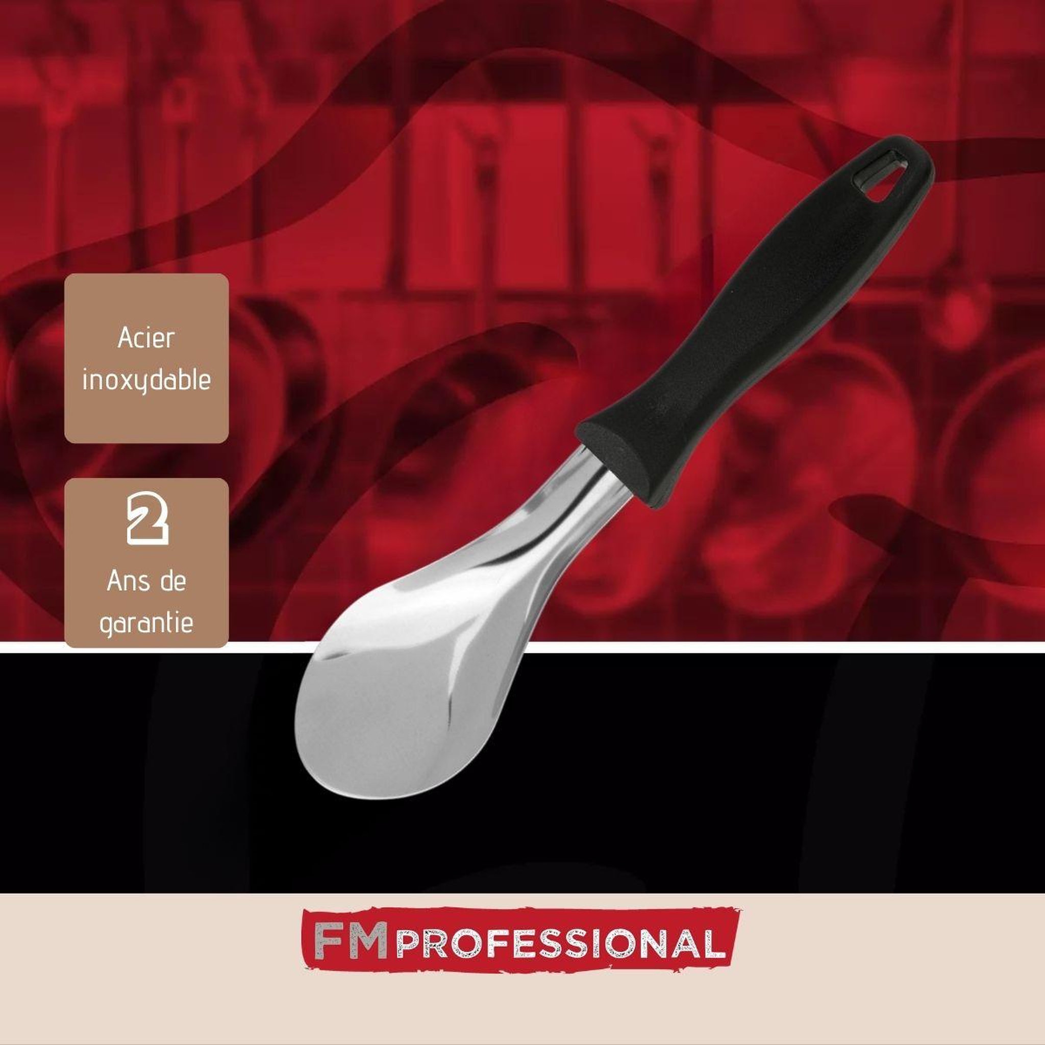 Voir la diapositive 4 : FM PROFESSIONAL Cuillère à glace en inox fm professional divers