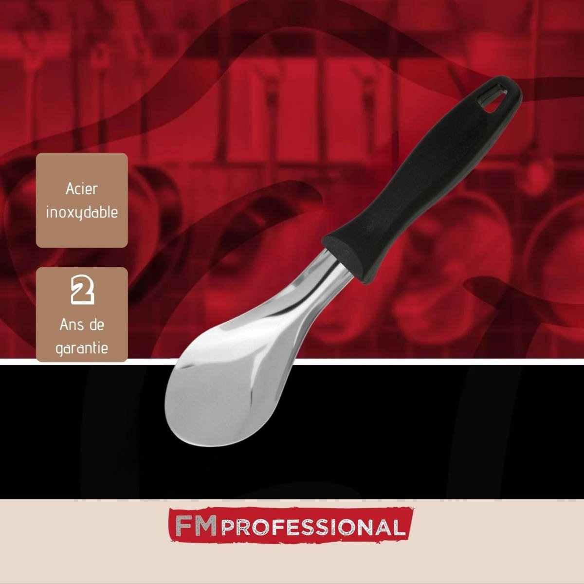 FM PROFESSIONAL Cuillère à glace en inox FM Professional Divers