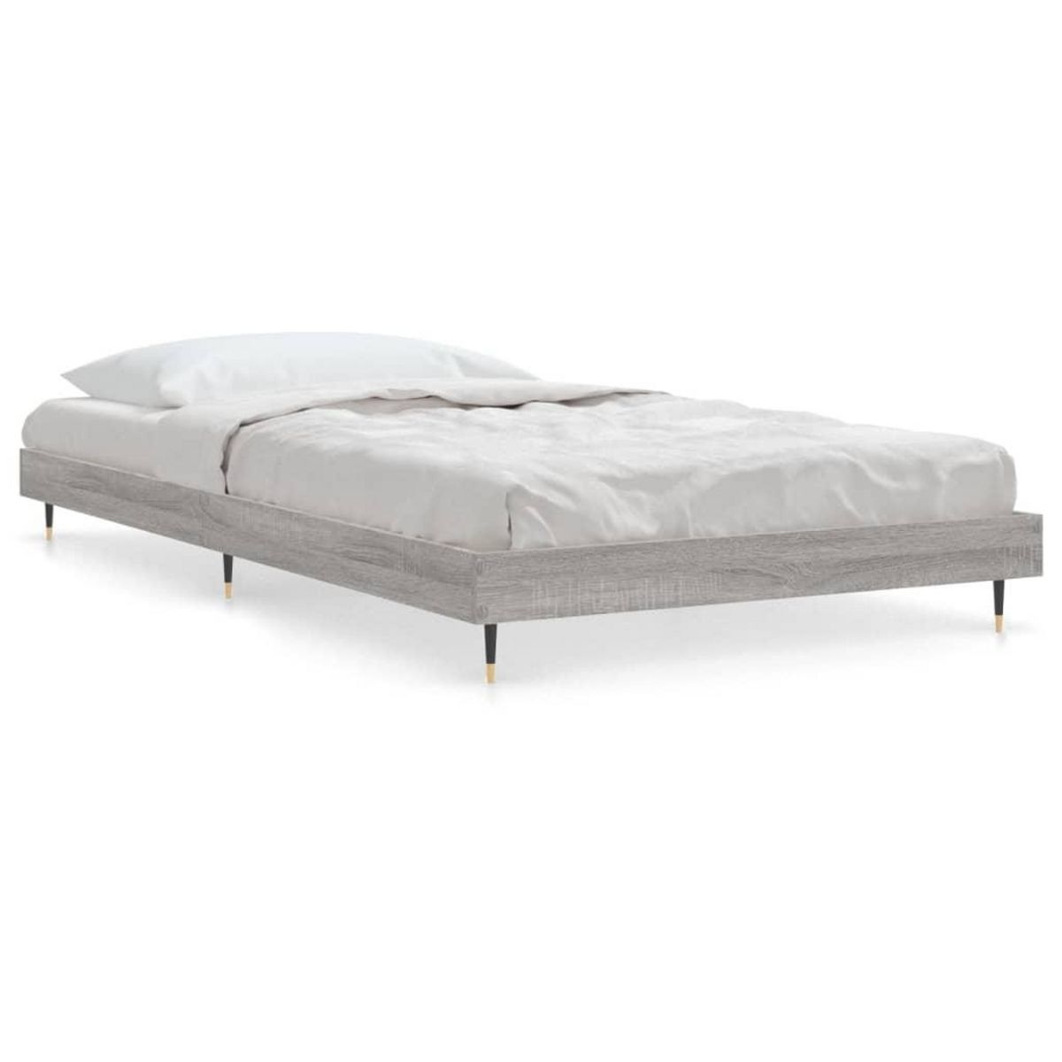 VIDAXL Cadre de lit sans matelas sonoma gris 90x200 cm