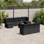 Voir la diapositive 1 : VIDAXL Salon de jardin 11 pcs avec coussins noir resine tressee