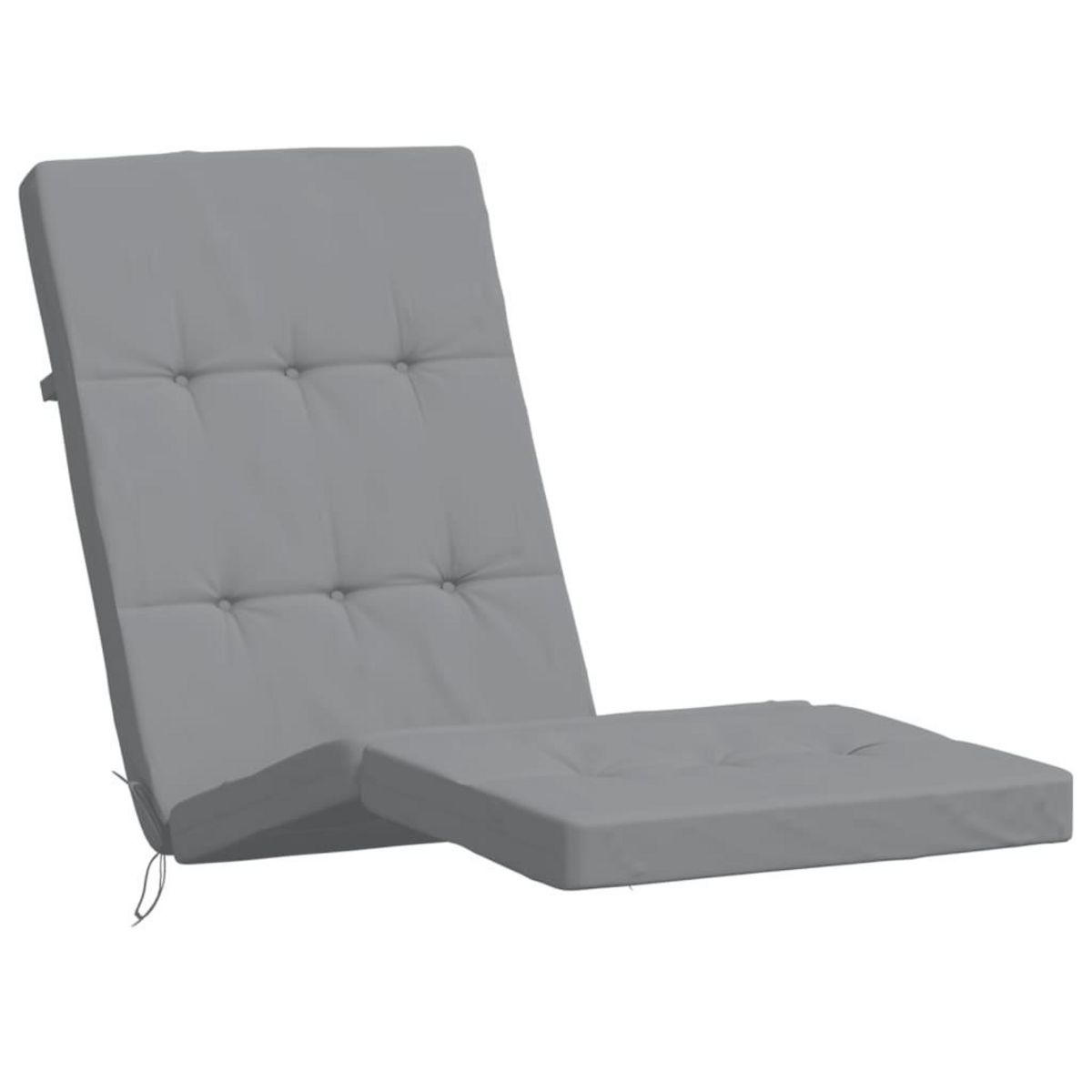 VIDAXL Coussins de chaise longue lot de 2 gris tissu oxford