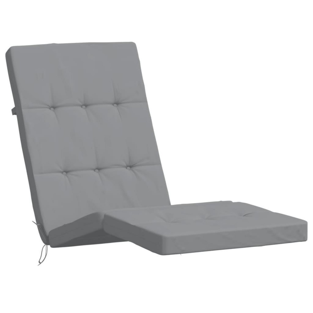 VIDAXL Coussins de chaise longue lot de 2 gris tissu oxford