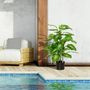 Voir la diapositive 4 : HOMCOM Arbre artificiel plante artificielle Calathea H. 95 cm tronc branches lichen feuilles grand réalisme pot inclus