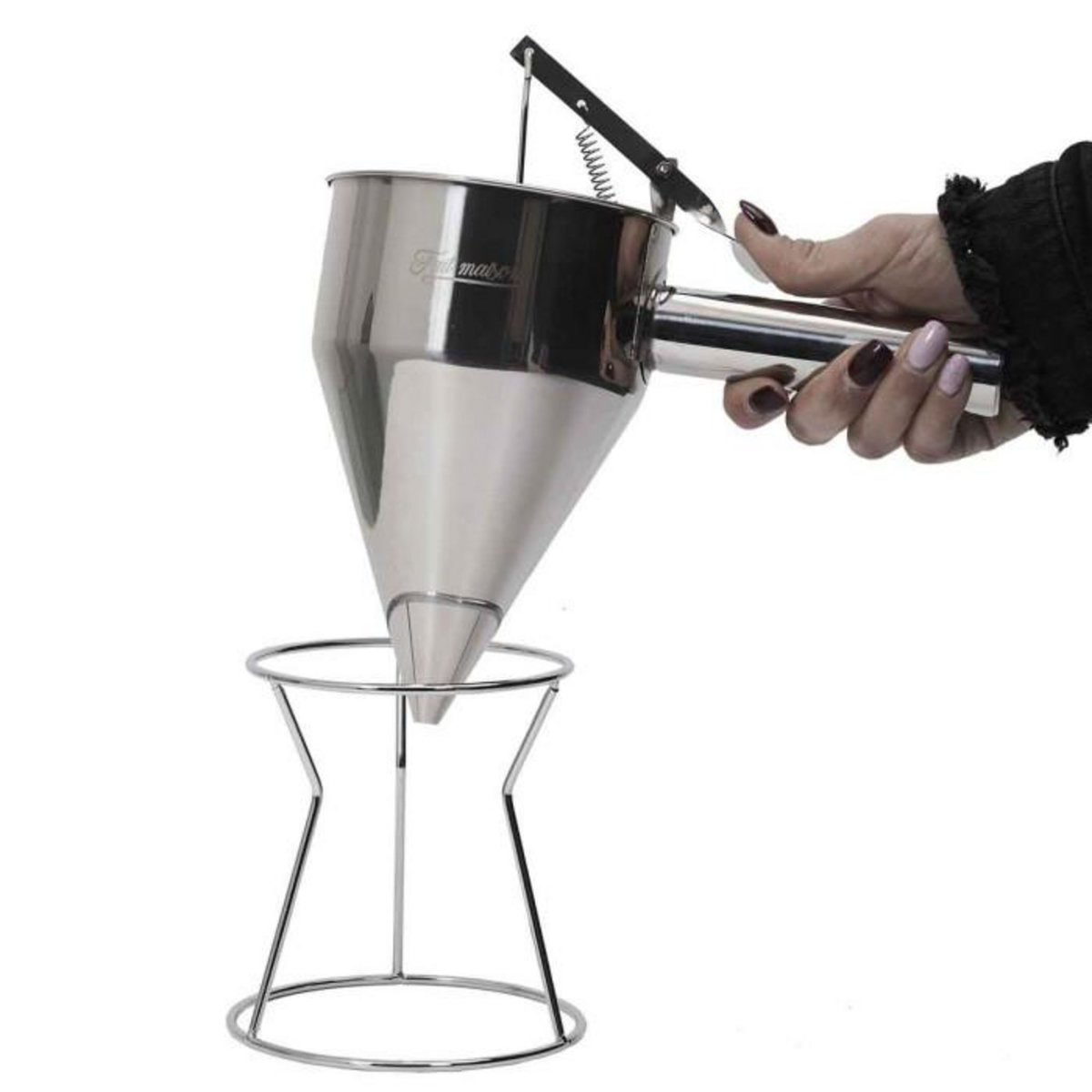 Paris Prix Verseur de Pâte à Piston  Inox  1,2L Argent