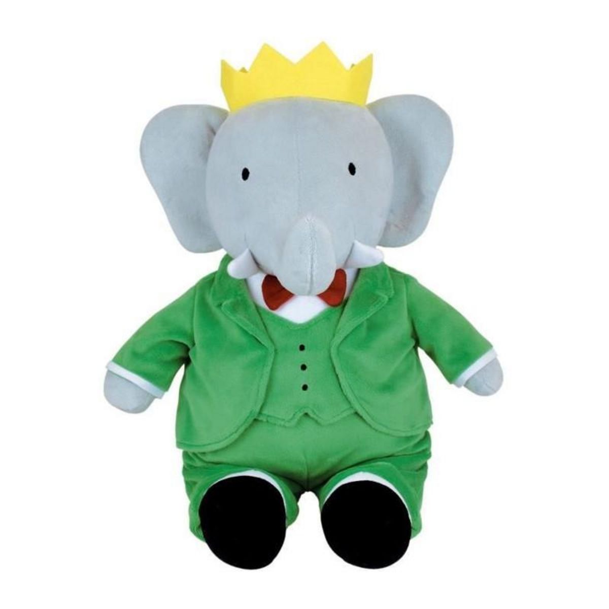 JEMINI Peluche - JEMINI - Peluche Éléphant Babar +/- 40 cm - En peluche douce - Idéale pour créer des histoires et décorer la cham