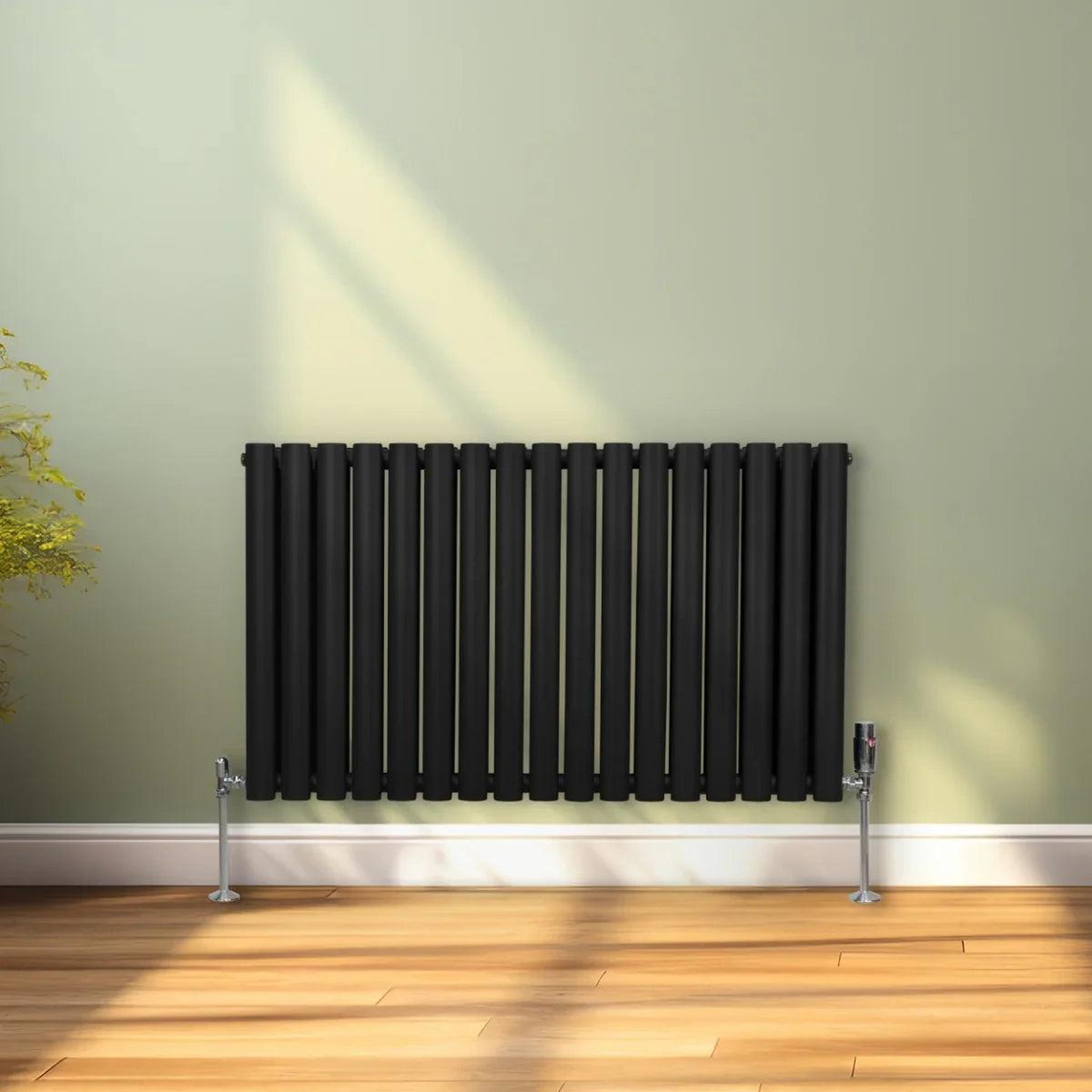 Voir la diapositive 4 : MONSTERSHOP Radiateur à colonnes ovales & robinet, 2 panneaux - 600 x 1020 mm
