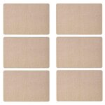 SECRET DE GOURMET Lot de 6 sets de table rectangulaire Lake - 45 x 30 cm - Naturel