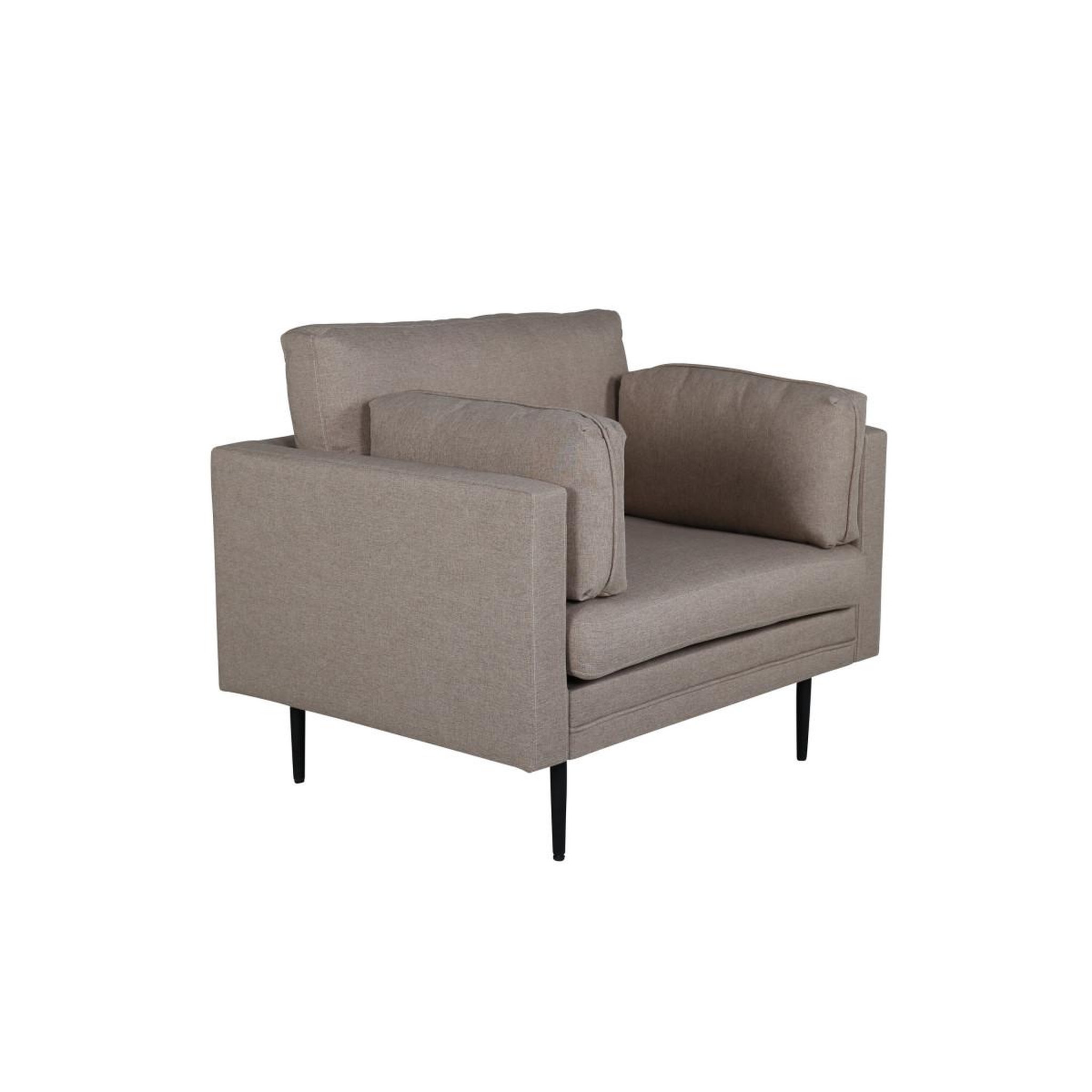 Voir la diapositive 4 : Paris Prix Fauteuil design en tissu  boom  110cm marron