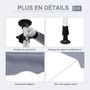 Voir la diapositive 5 : OUTSUNNY Store banne manuel rétractable 4L x 1,2l m inclinaison et hauteur réglable installation rapide métal alu polyester anti-UV gris