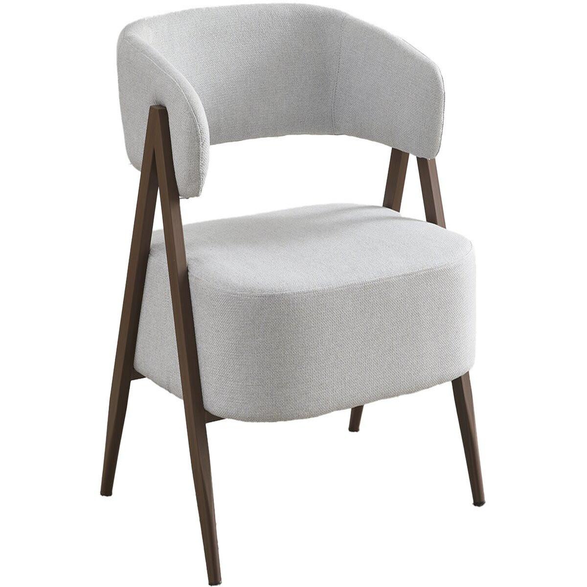 Habitat et Jardin Fauteuil avec structure imitation bois  astra  - gris clair