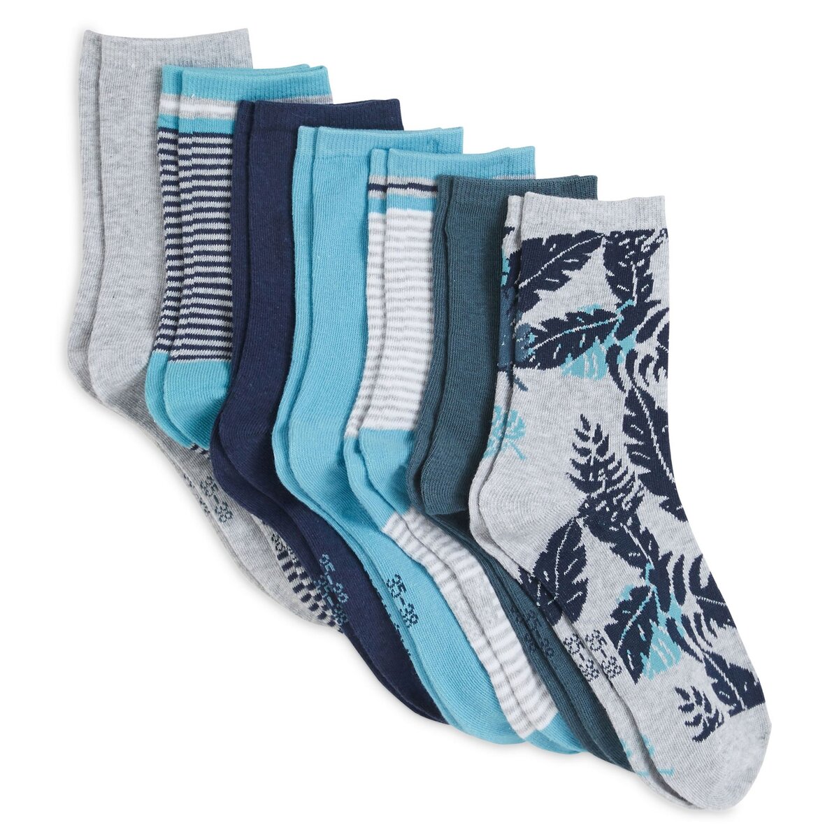 INEXTENSO Lot de 7 paires de chaussettes basketball garçon pas