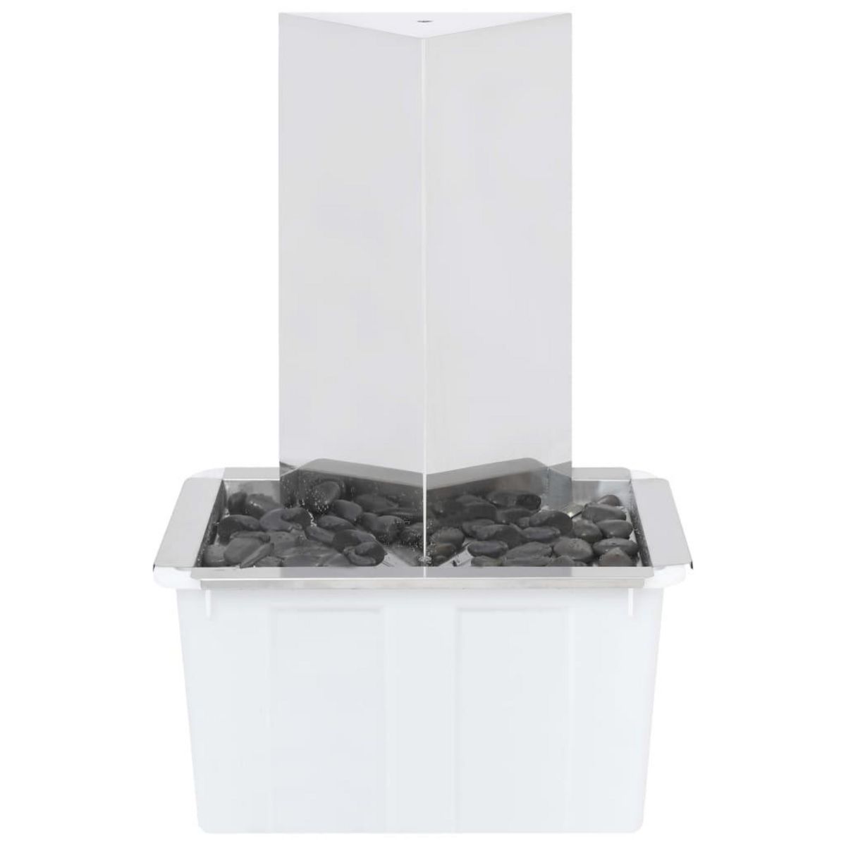 VIDAXL Fontaine de jardin et pompe Acier inoxydable 76 cm Triangulaire