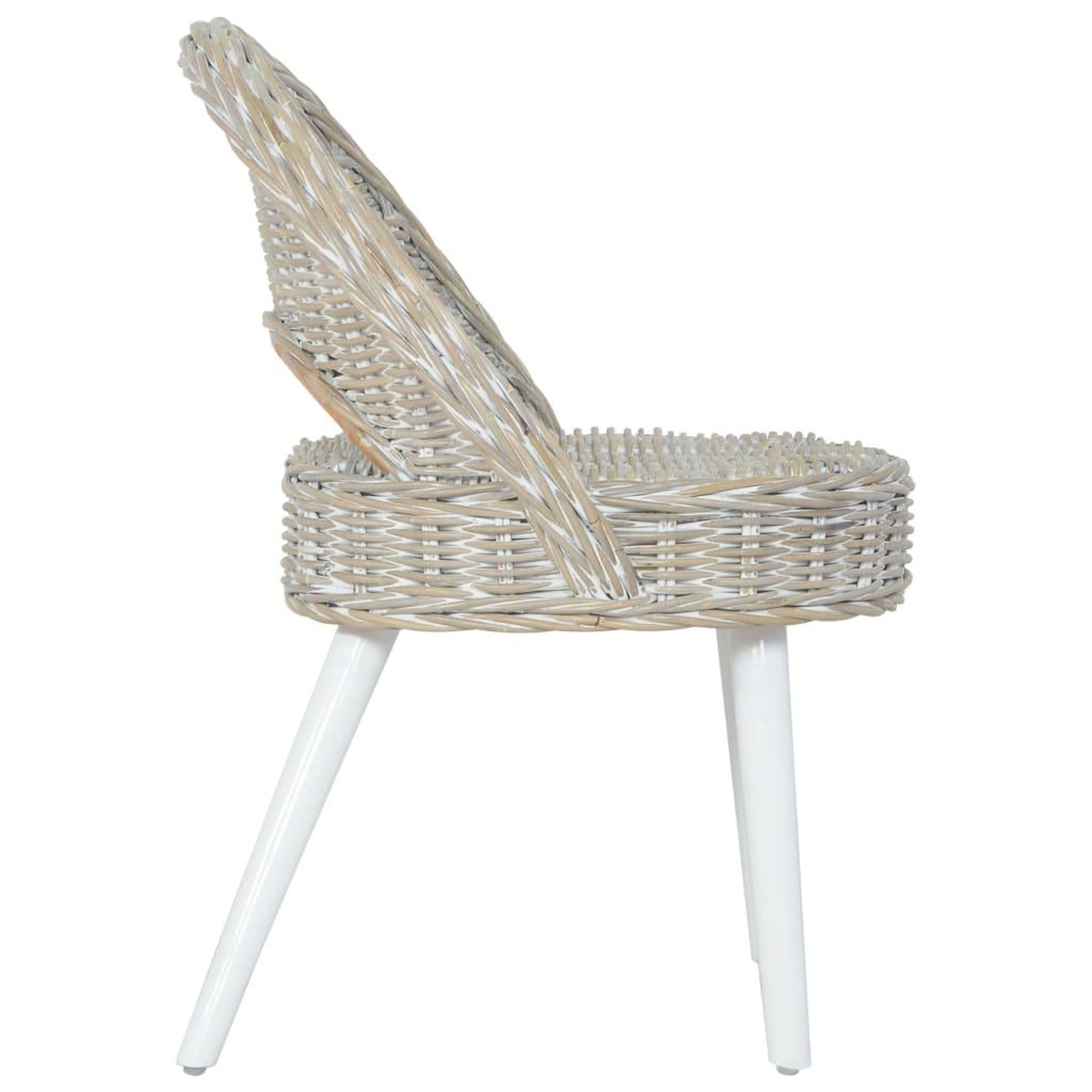 Voir la diapositive 3 : VIDAXL Chaise de canape rotin kubu blanc
