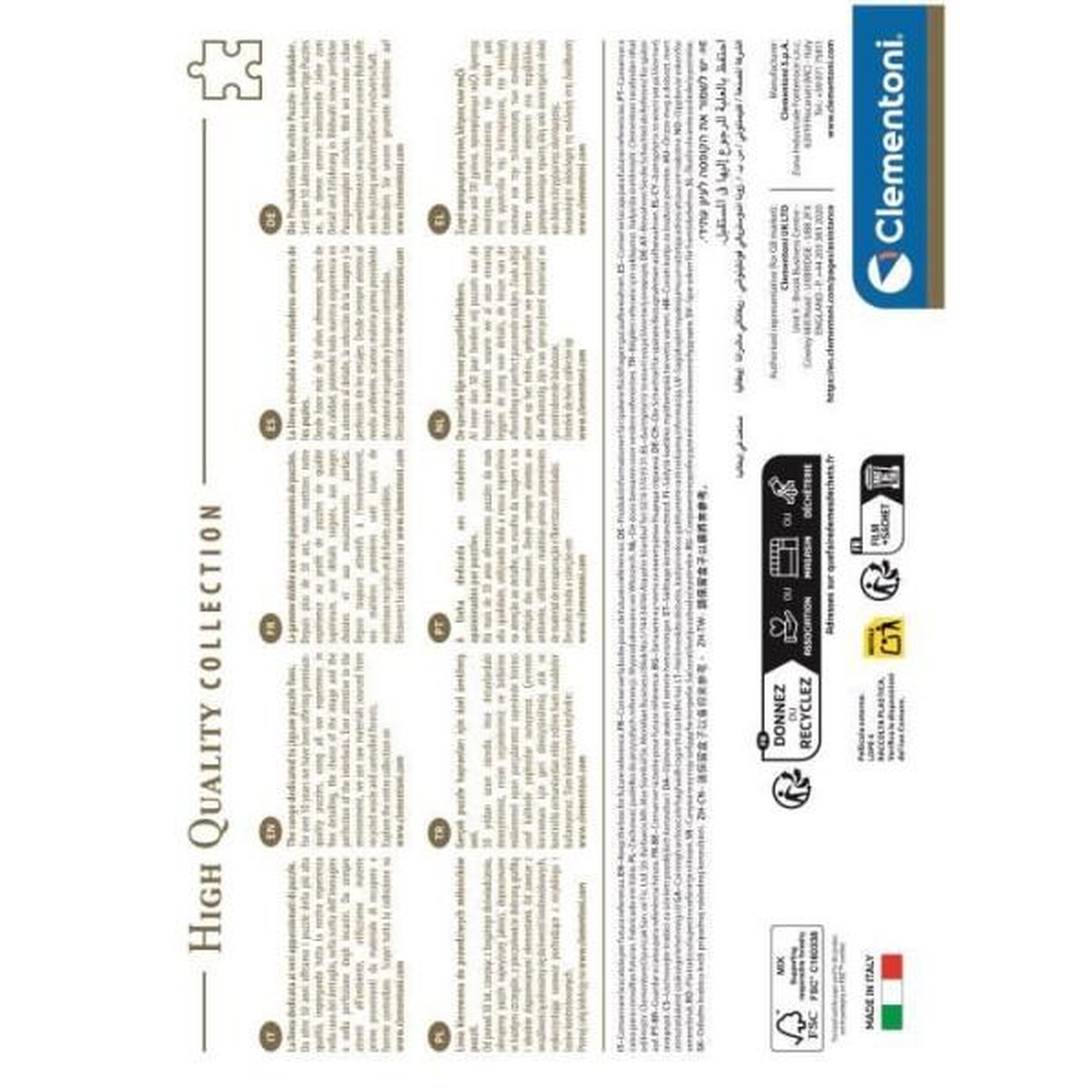 Voir la diapositive 6 : CLEMENTONI Clementoni - compact 1000 pieces - more is more - fashion & design