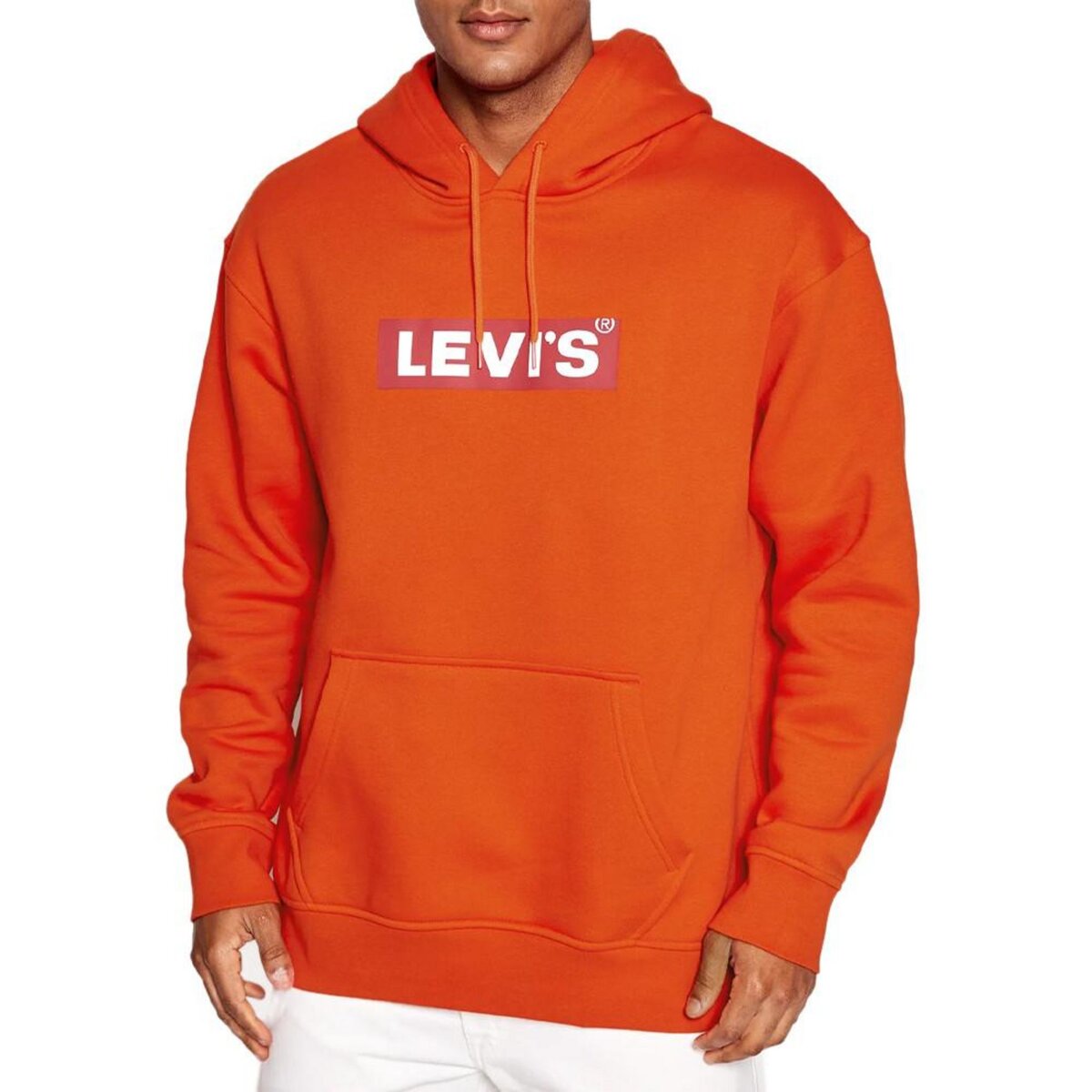 Sweat à capuche Orange Homme Levi's Graphic pas cher 