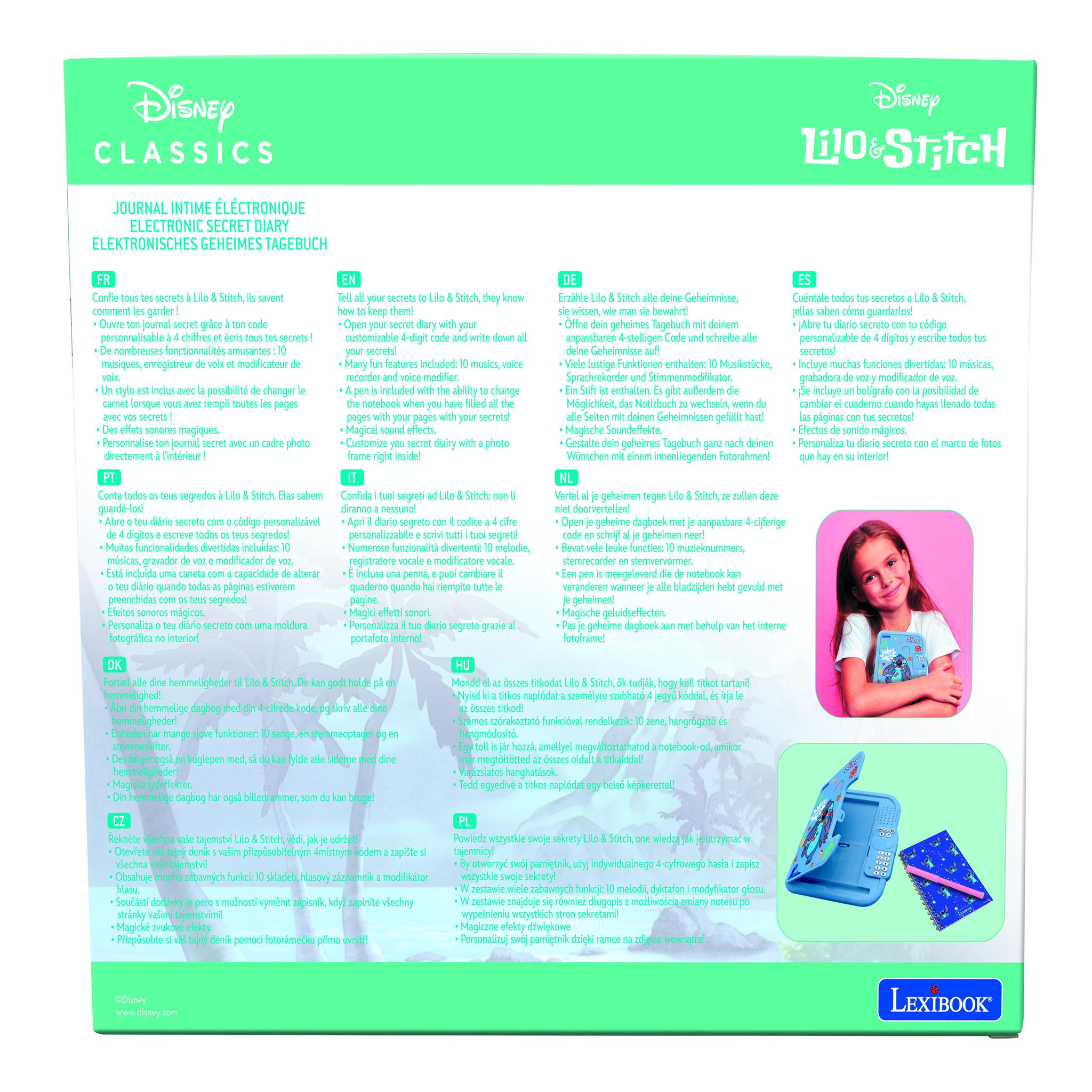 Voir la diapositive 6 : Lexibook Journal intime électronique avec coffre-fort Stitch
