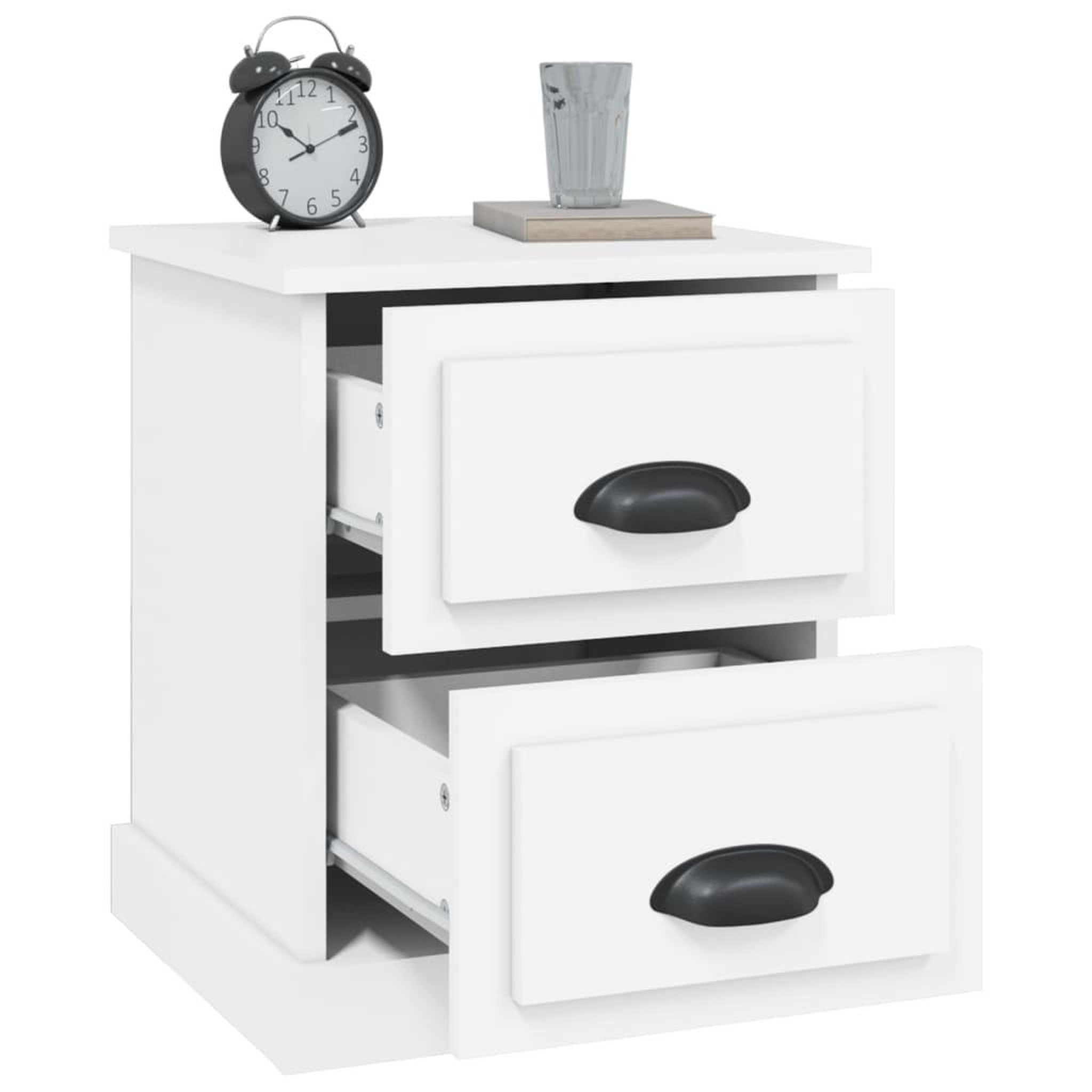 Voir la diapositive 5 : VIDAXL Table de chevet blanc 39x39x47,5 cm bois d'ingenierie