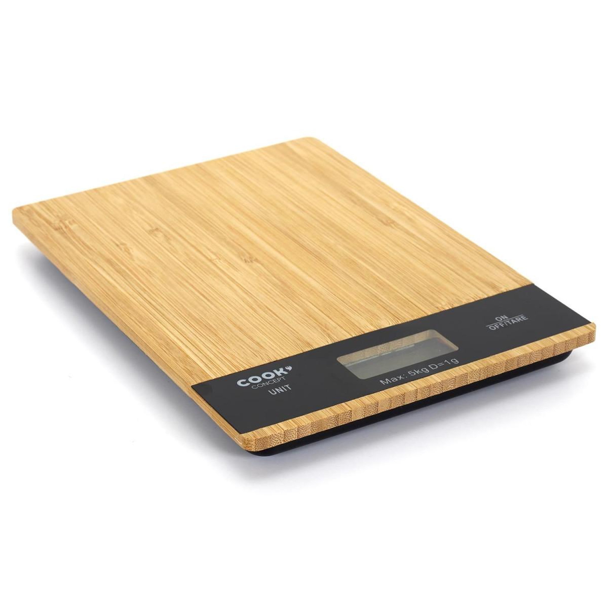 Voir la diapositive 2 : COOK CONCEPT Balance de cuisine  bambou  20cm marron