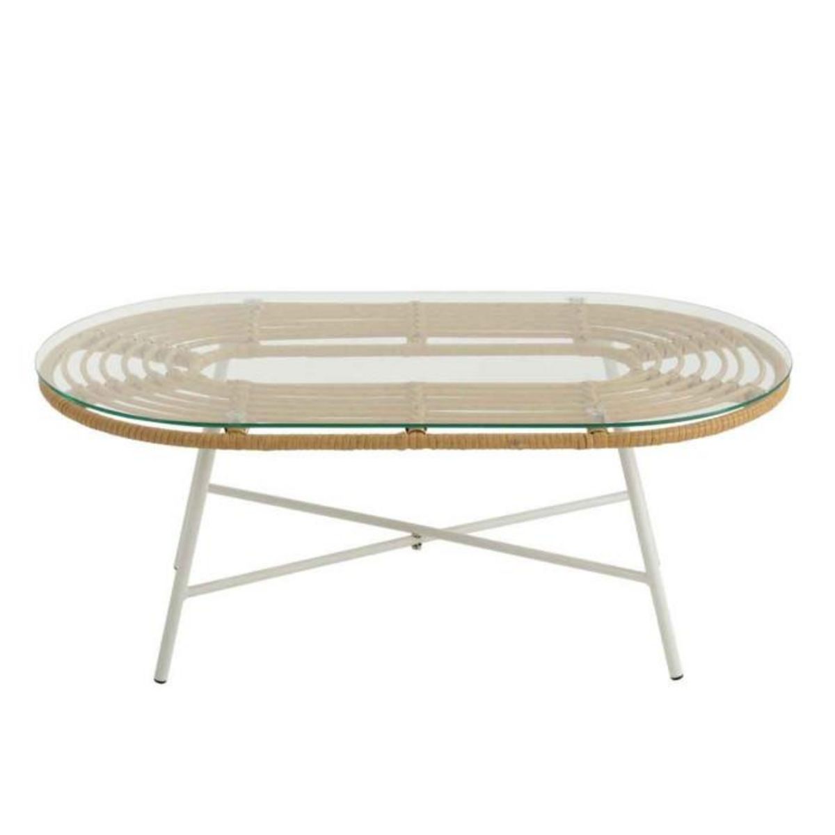 Paris Prix Table Basse de Jardin  Celeste  90cm Naturel & Blanc