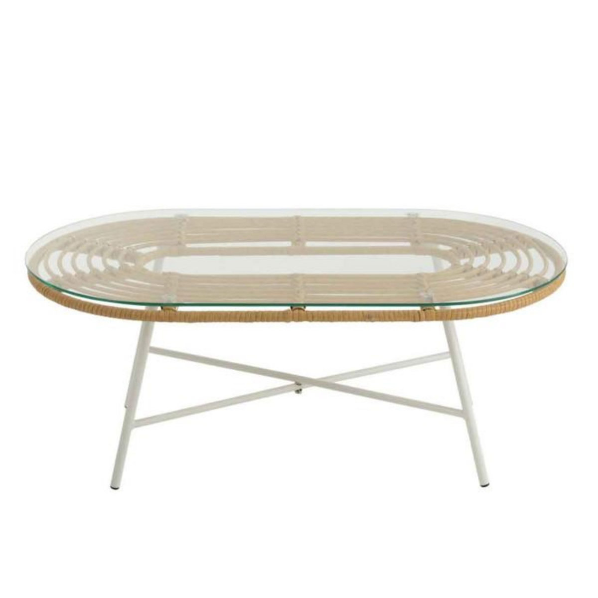 Paris Prix Table Basse de Jardin  Celeste  90cm Naturel & Blanc