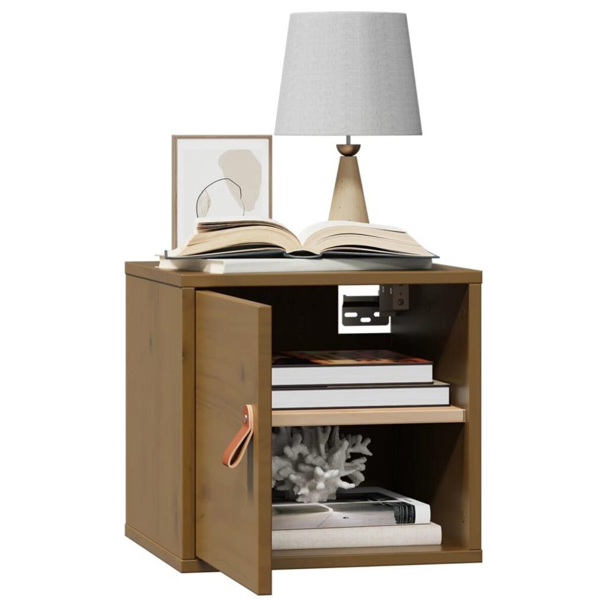 VIDAXL Armoire murale Marron miel 31,5x30x30 cm Bois de pin massif