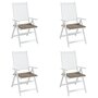 VIDAXL Coussins de chaise de jardin 4 pcs taupe 50x50x3cm tissu oxford