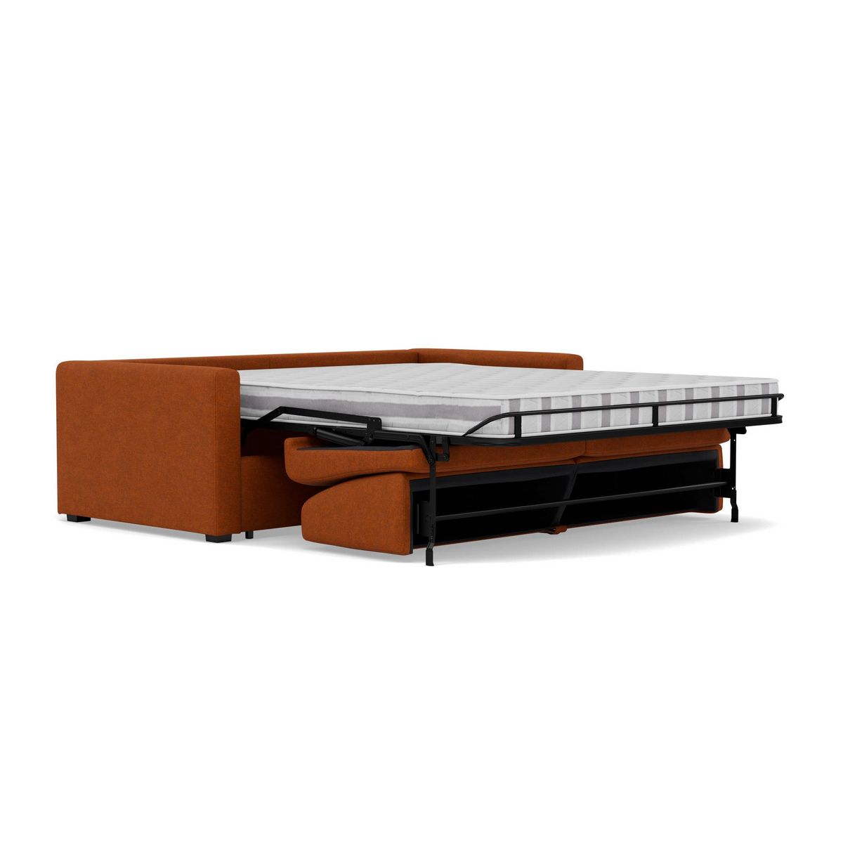 BEST MOBILIER Julia - canapé 3 places convertible express couchage quotidien 140 cm matelas 14 cm en tissu