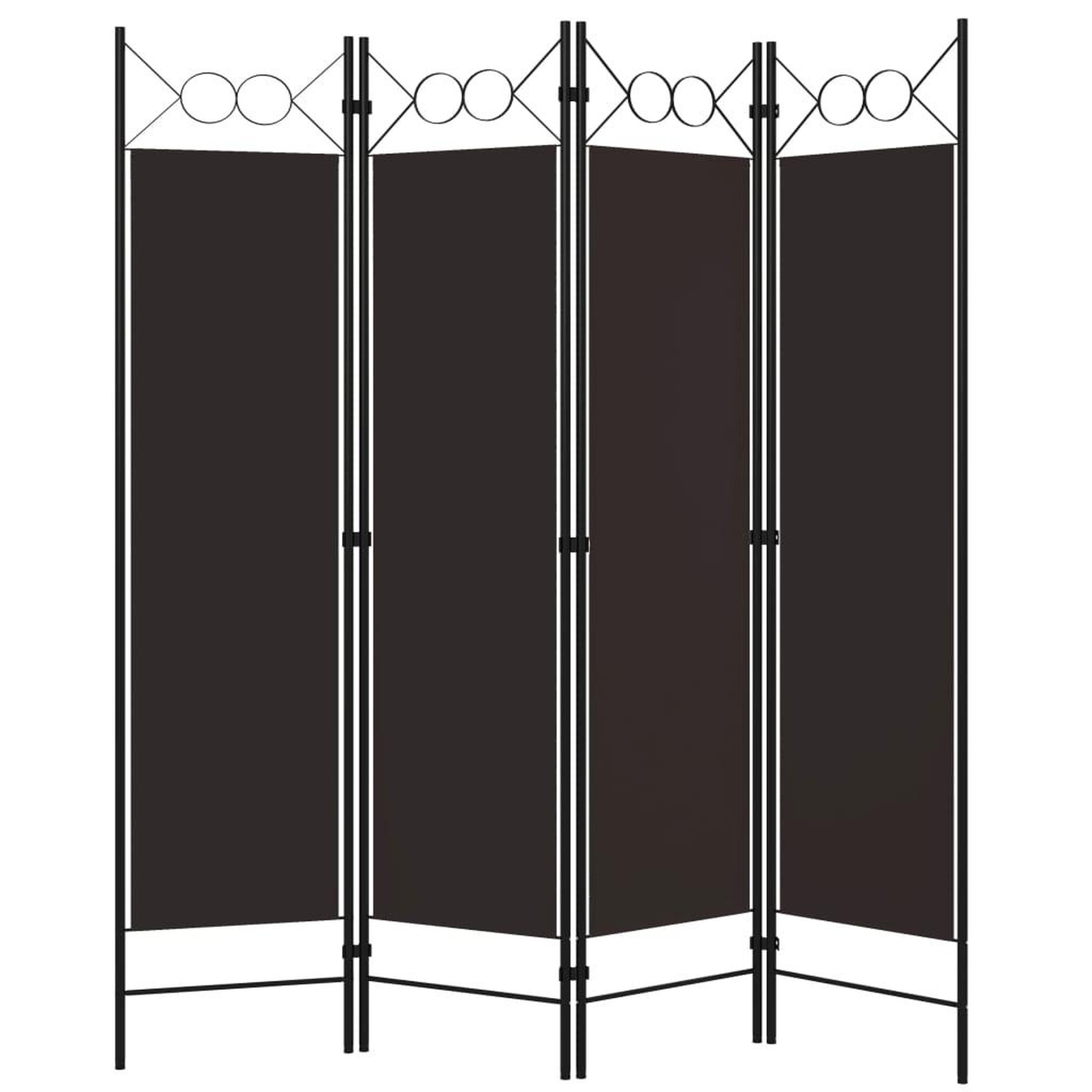 Voir la diapositive 2 : VIDAXL Cloison de separation 4 panneaux Marron 160 x 180 cm