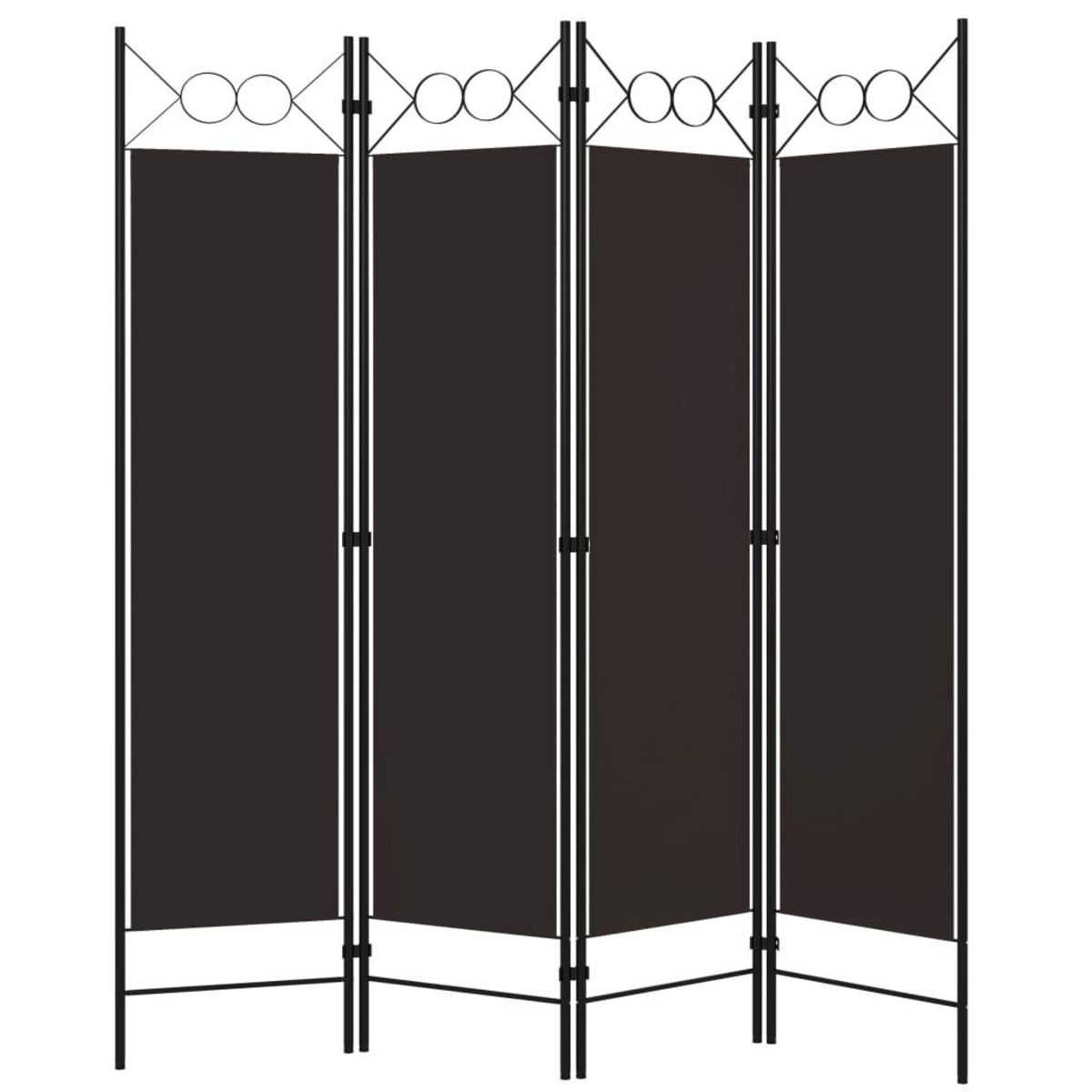 VIDAXL Cloison de separation 4 panneaux Marron 160 x 180 cm