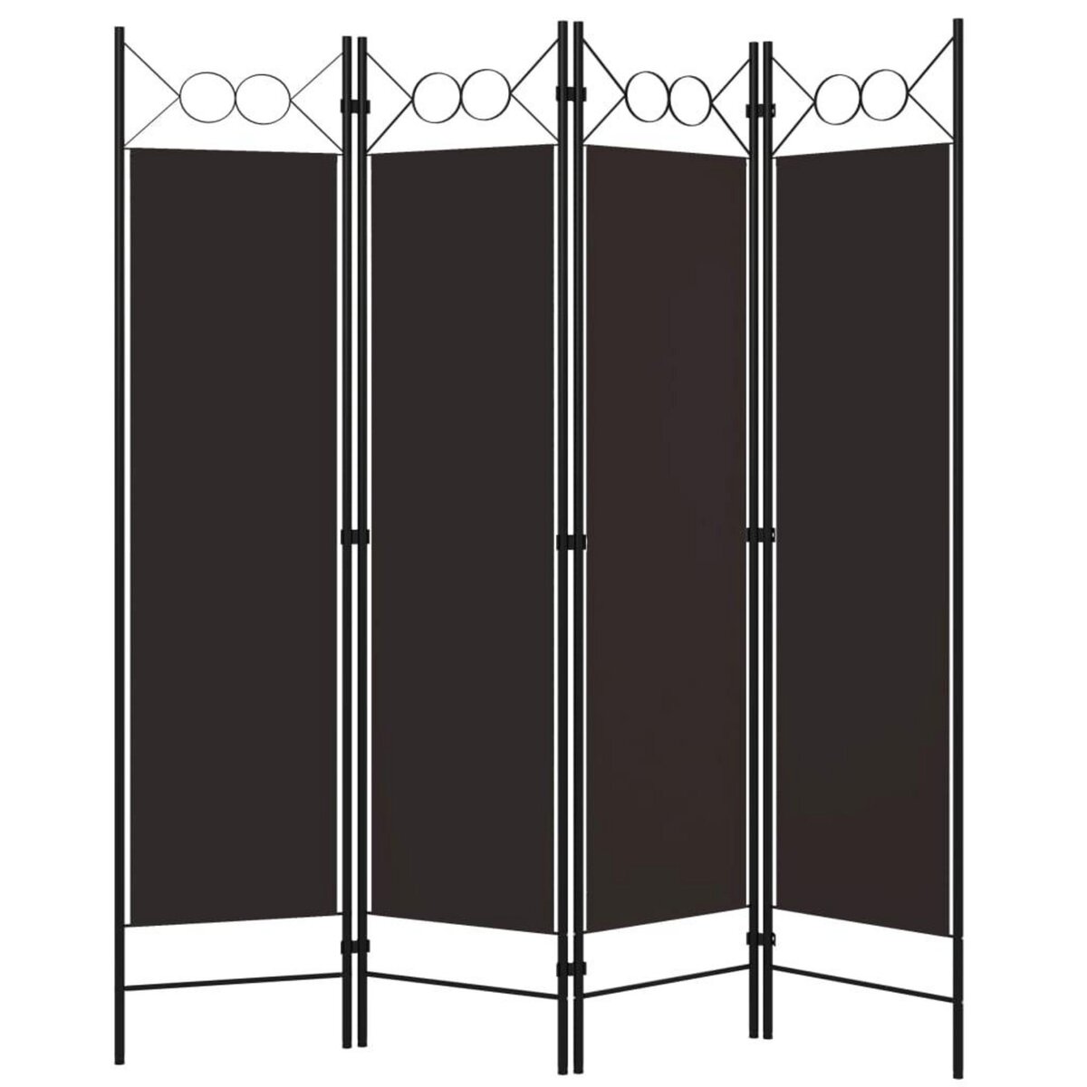 VIDAXL Cloison de separation 4 panneaux Marron 160 x 180 cm