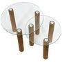 Voir la diapositive 3 : Paris Prix Lot de 2 Tables Gigognes en Verre  Clara  50cm Transparent