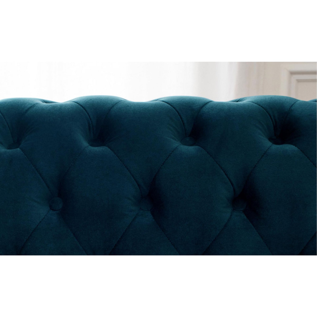 LISA DESIGN William - canapé chesterfield d'angle réversible - 5 places - en velours