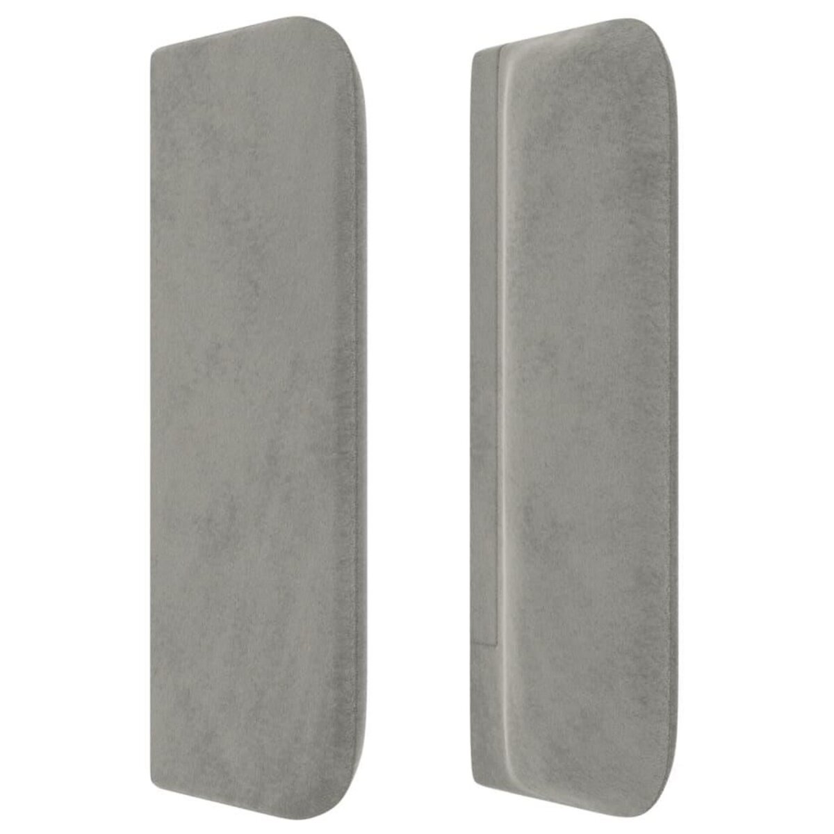 VIDAXL Tete de lit avec oreilles Gris clair 163x16x78/88 cm Velours
