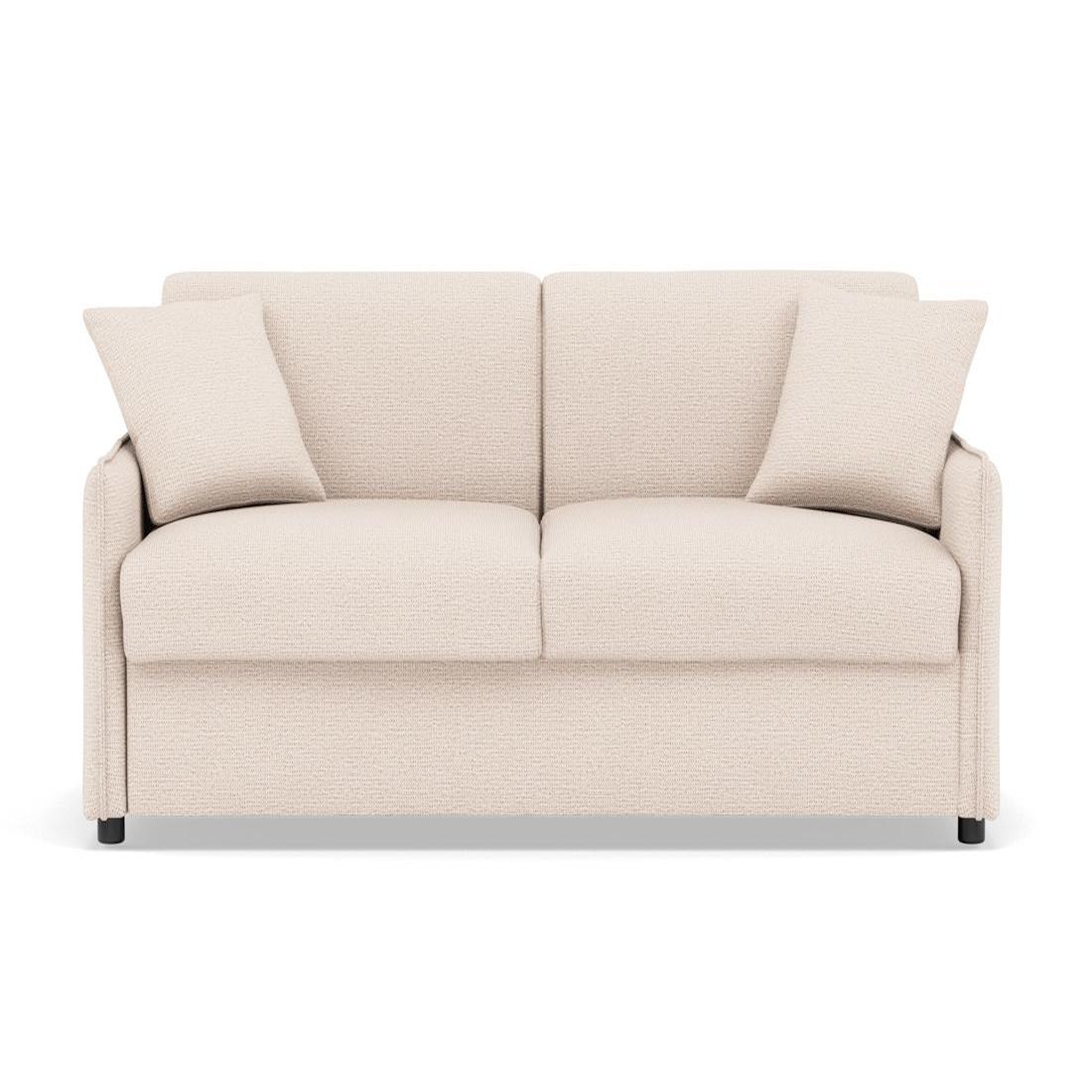 Voir la diapositive 1 : BEST MOBILIER Adele - canapé lit 2 places convertible express couchage quotidien 140x190 cm matelas 14 cm en tissu texturé