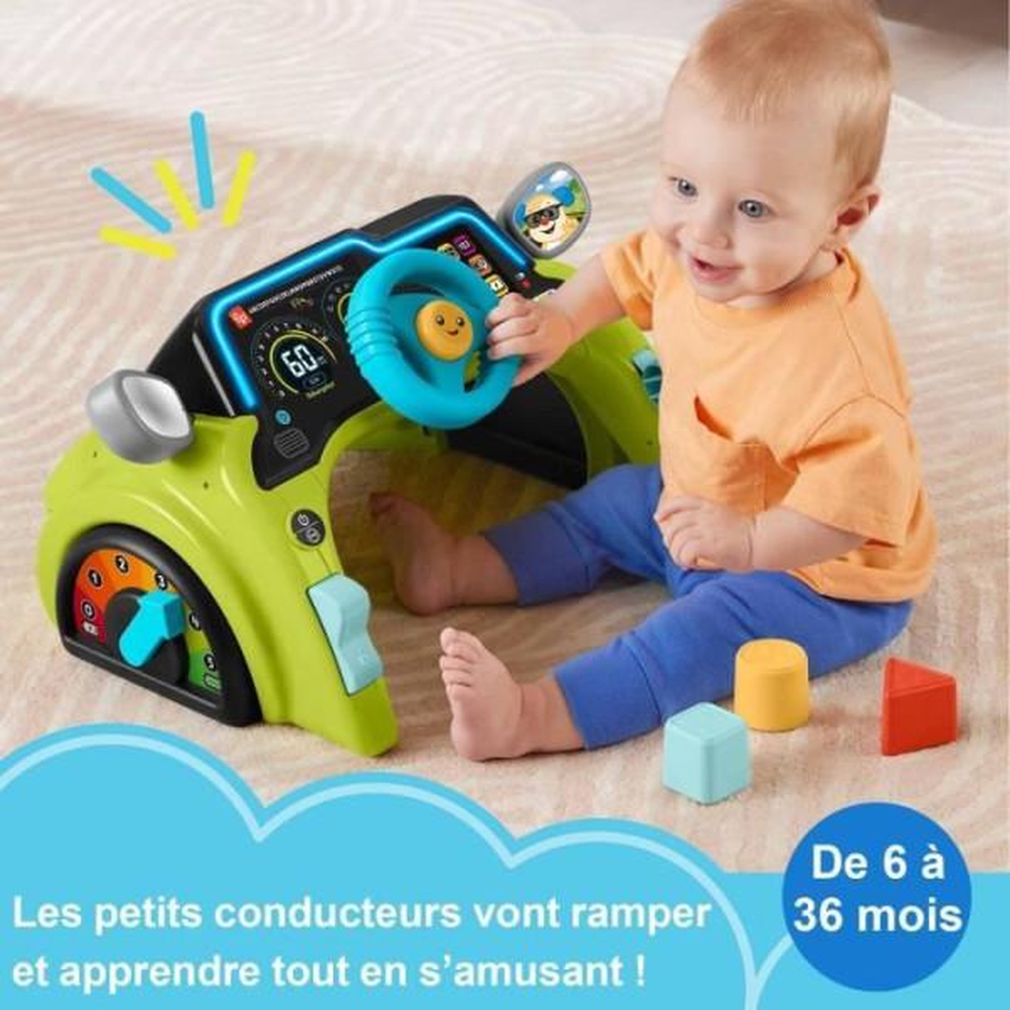 Voir la diapositive 4 : FISHER PRICE FISHER-PRICE Rires et éveil-Centre d'activités Ma Premiere Voiture - Fisher-Price - HYR92