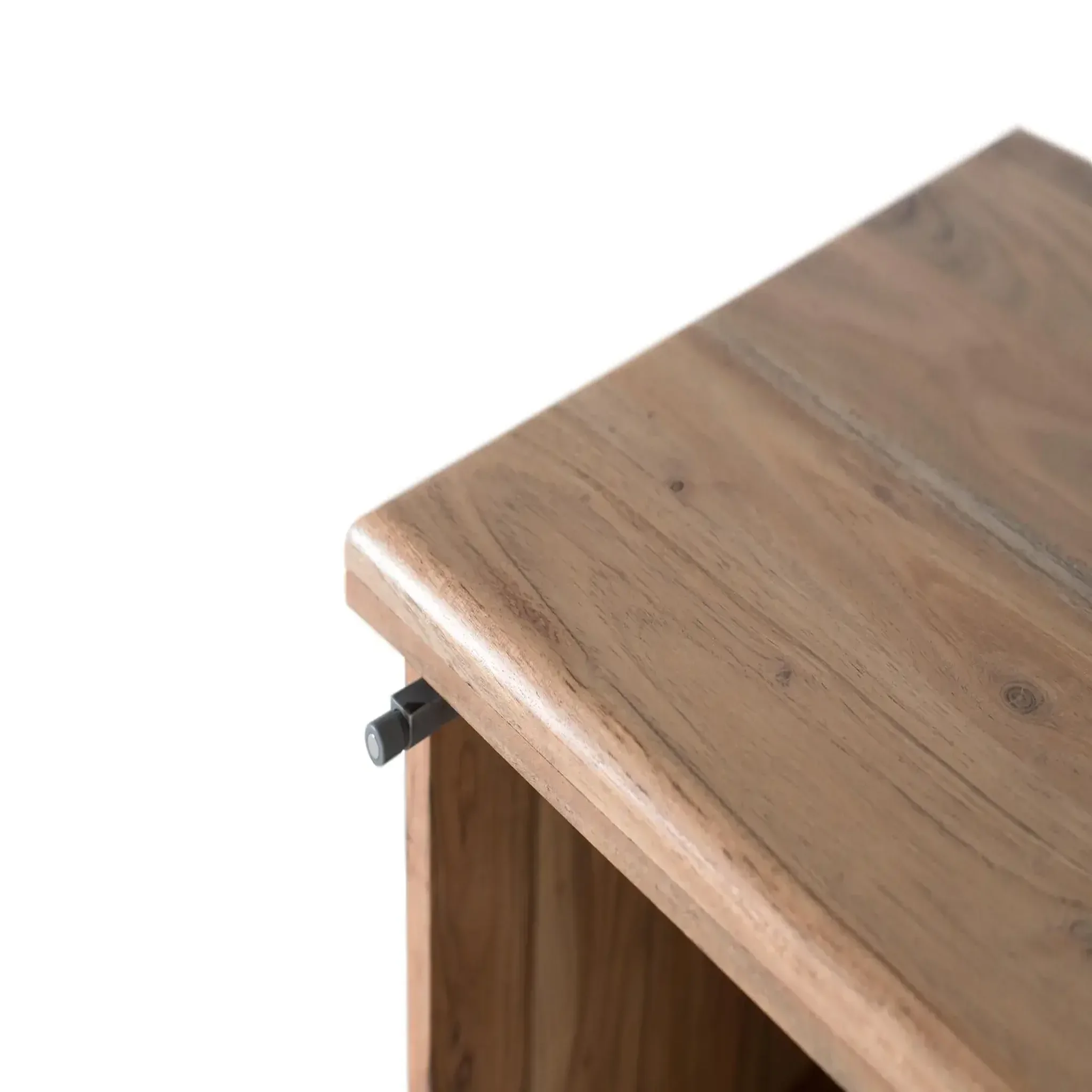 Voir la diapositive 5 : GINER Y COLOMER SL Table de chevet en bois d'acacia 50 cm style rustique moderne
