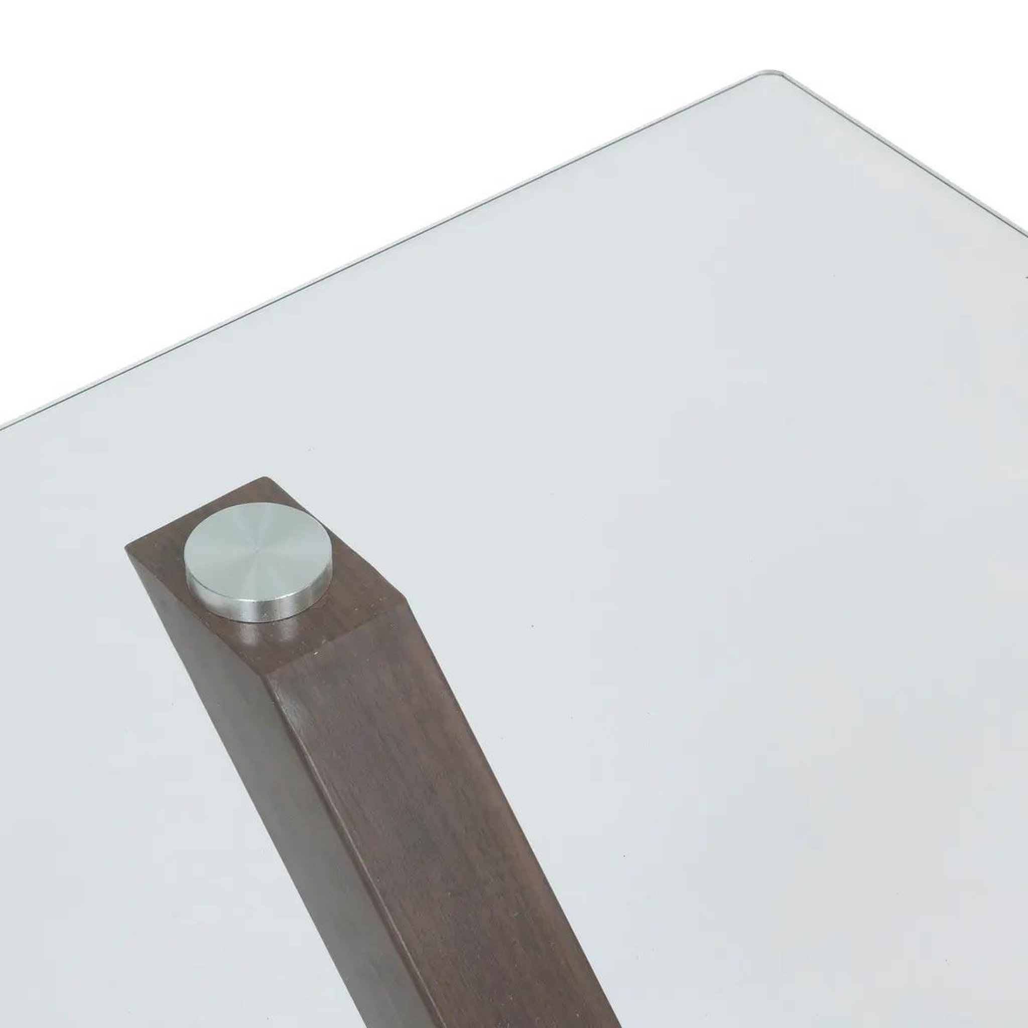 Voir la diapositive 3 : ATMOSPHERA Table à Manger en Verre  Jorel  180cm Transparent & Marron