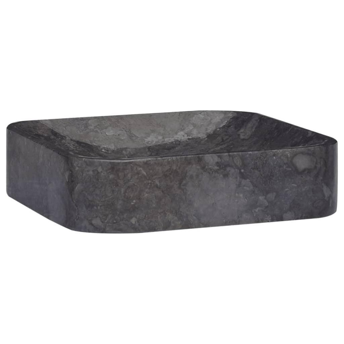 VIDAXL Lavabo Noir 40x40x10 cm Marbre