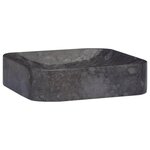 VIDAXL Lavabo Noir 40x40x10 cm Marbre