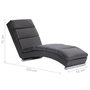Voir la diapositive 6 : VIDAXL Chaise longue Gris Similicuir