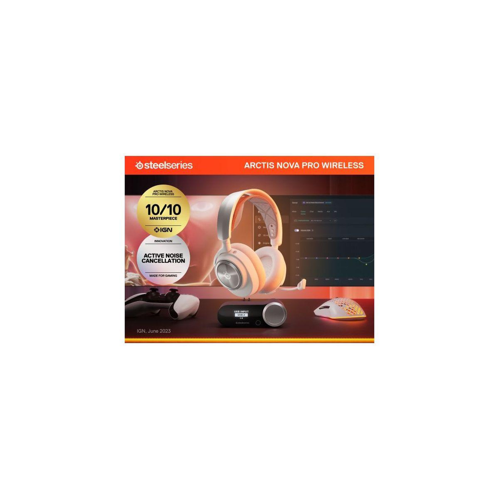 Voir la diapositive 2 : STEEL SERIES Casque gamer Arctis Nova Pro WL White