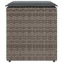Voir la diapositive 4 : VIDAXL Tabourets jardin coussins lot de 2 gris 40x40x43 cm poly rotin
