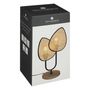 Voir la diapositive 3 : ATMOSPHERA Lampe à poser Feuille en cannage et métal - Beige et Noir