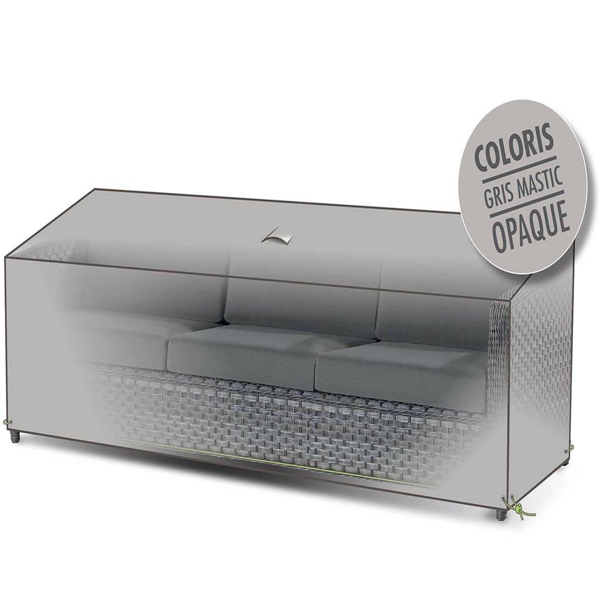 Jardiline Housse de protection Cover Line pour canapé de jardin 3 places - 205 x 85 x 75 cm - Jardiline