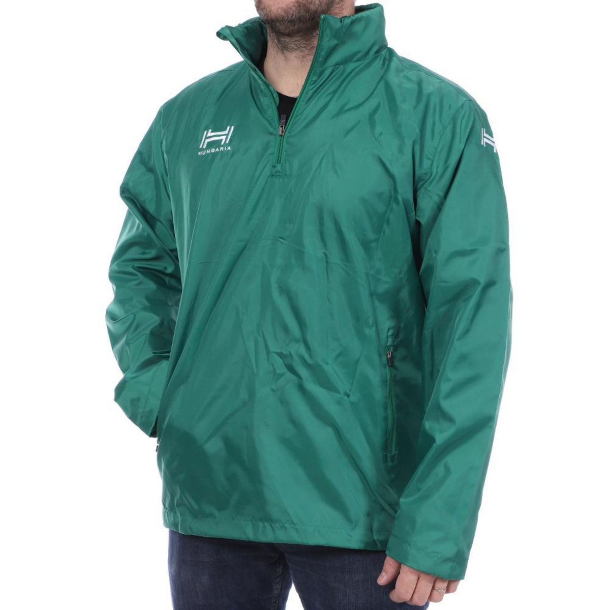 HUNGARIA Coupe-vent 1/4 zip vert homme Hungaria Training Premium 15