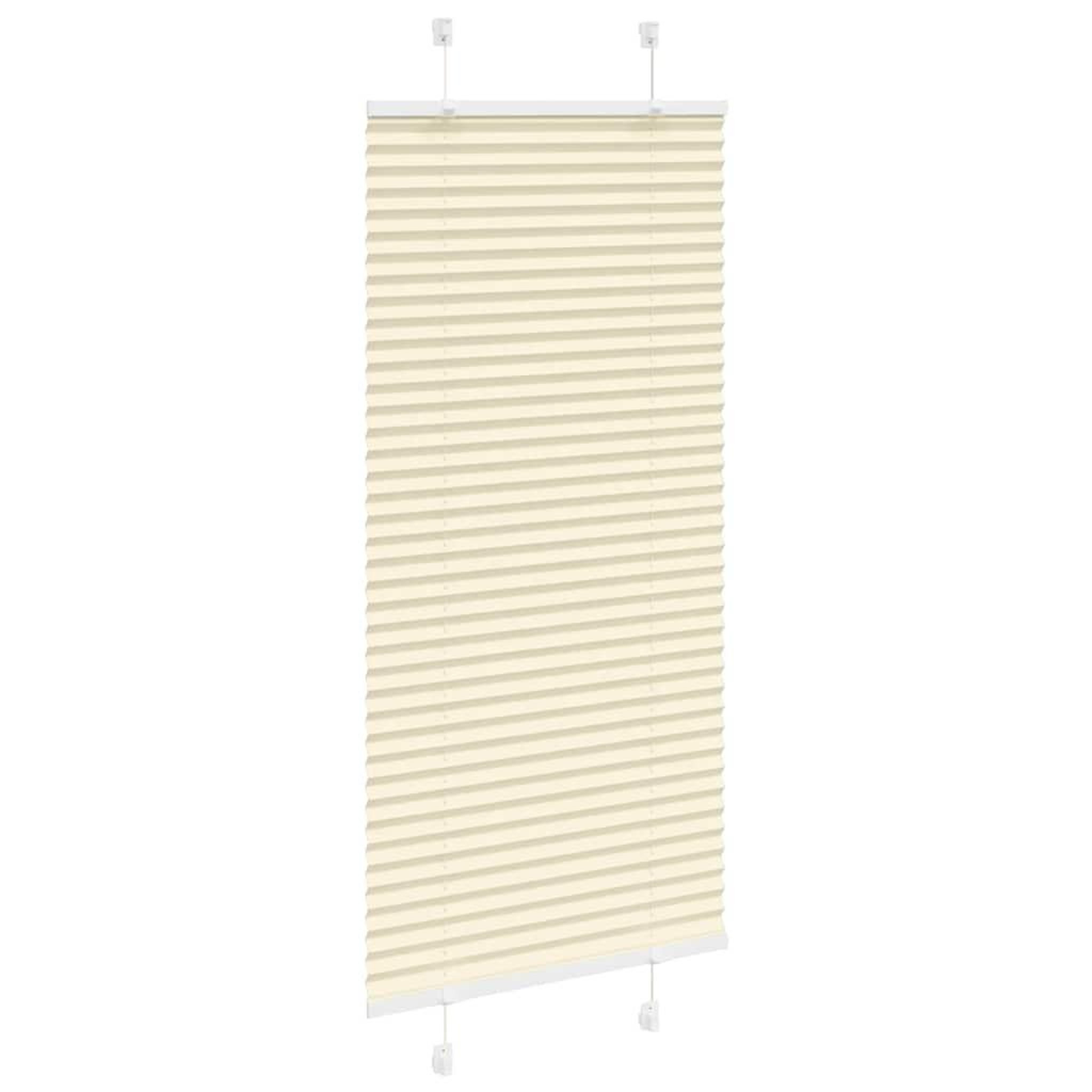 Voir la diapositive 3 : VIDAXL Store plisse creme 55x150 cm largeur du tissu 54,4 cm polyester