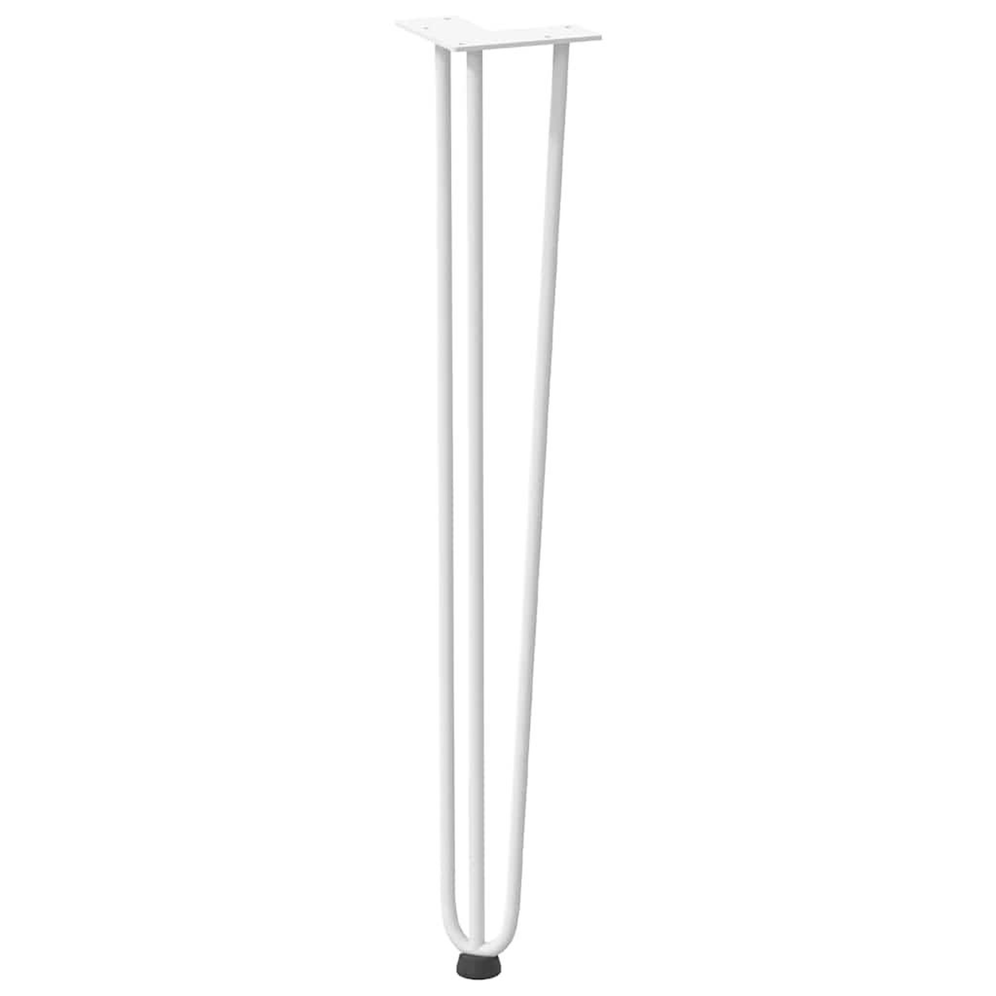 Voir la diapositive 4 : VIDAXL Pieds de table en forme d'epingle a cheveux 4 pcs blanc 72 cm