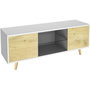 Voir la diapositive 1 : Habitat et Jardin Meuble TV LED  Inna  - 140 x 42 x 45 cm - Blanc/Chêne