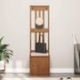 Voir la diapositive 4 : VIDAXL Portemanteau SANDENS 45x40x159,5 cm bois massif pin